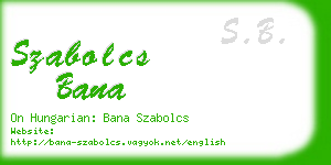 szabolcs bana business card